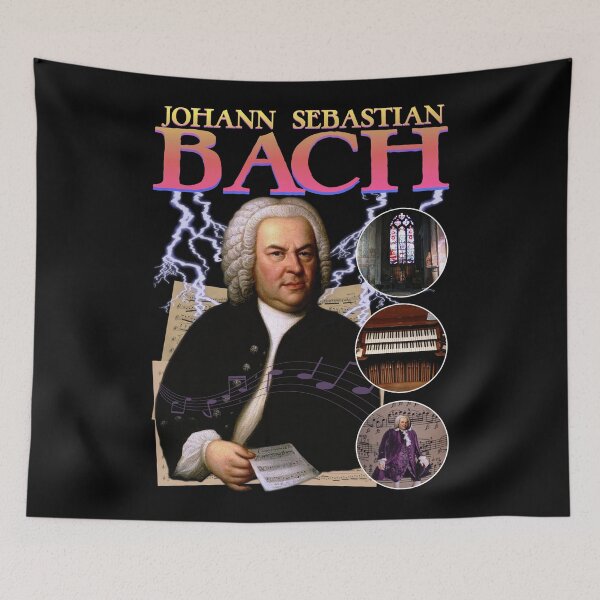 Item preview, BACH RAP TEE Classical Composer Music Vintage Band Tee  designed and sold by blueversion.