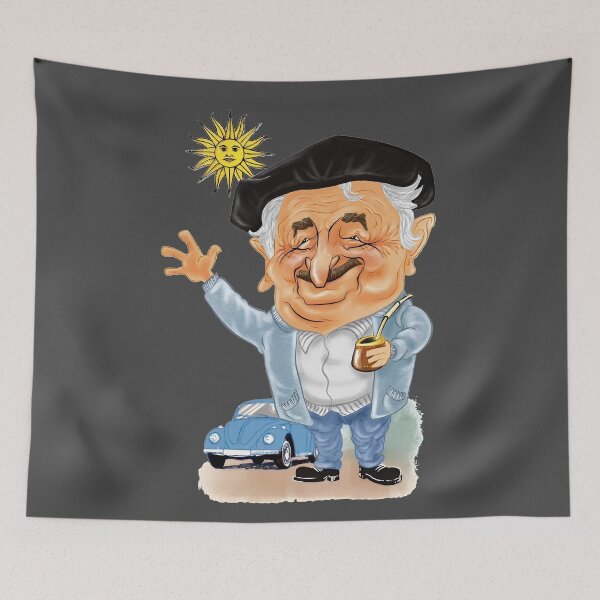 Item preview, Pepe Mujica artwork cartoon caricature designed and sold by PoliticsPrint.