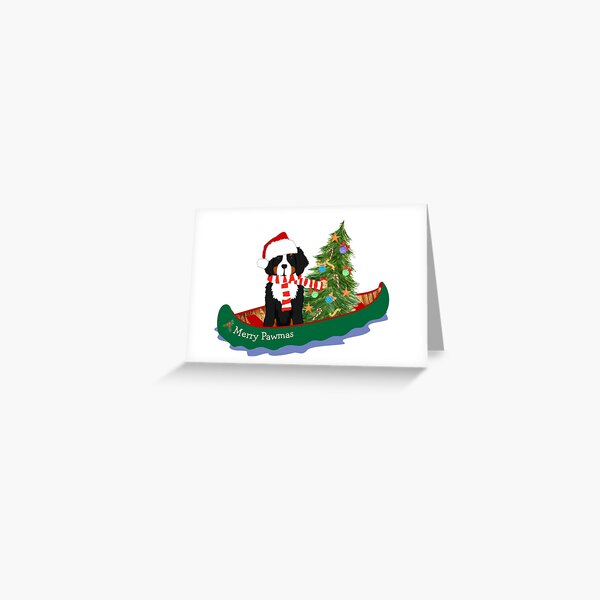 Item preview, Bernese Mt Dog Christmas Tree Canoe designed and sold by emrdesigns.