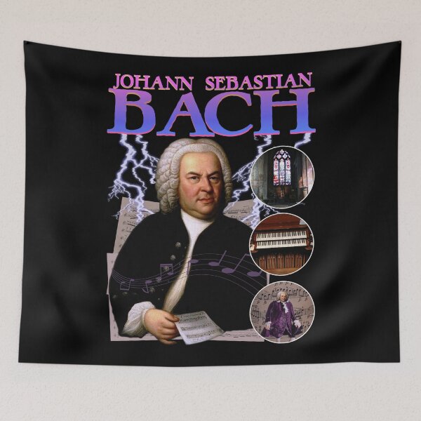 Item preview, BACH RAP TEE Classical Composer Music Vintage Band Tee (Version 2) designed and sold by blueversion.