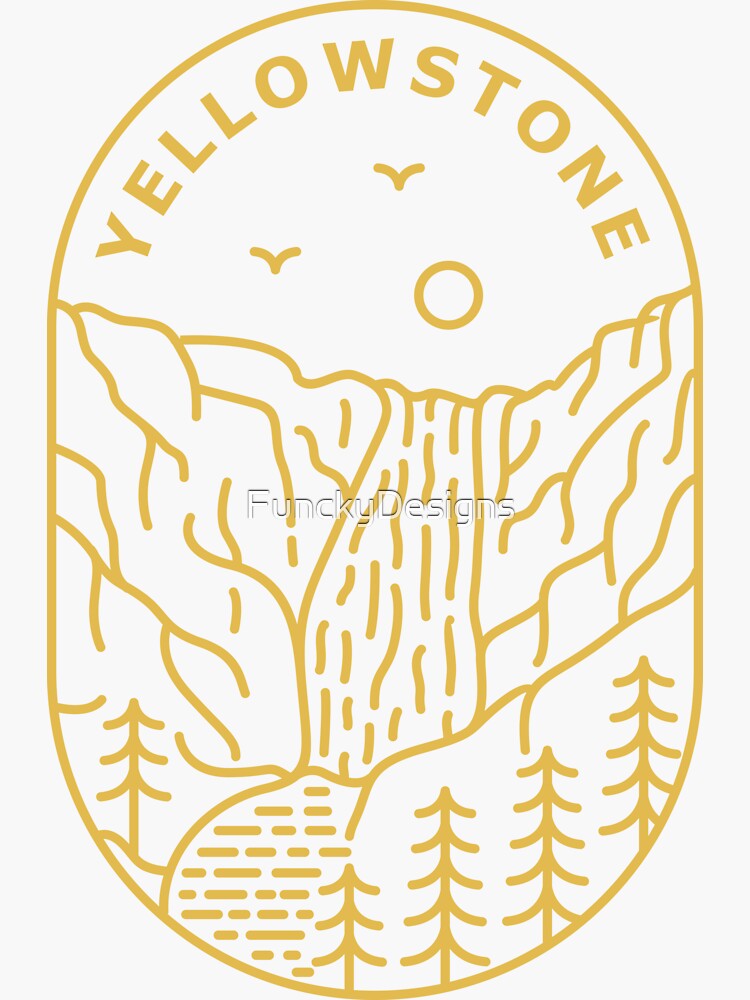 "Yellowstone Yellow Tattoo" Sticker for Sale by FunckyDesigns Redbubble