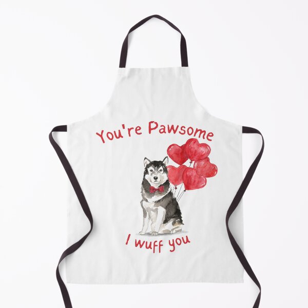 Item preview, You are Pawsome I wuff you - Alaskan Malamute Valentine designed and sold by beastieboutique.