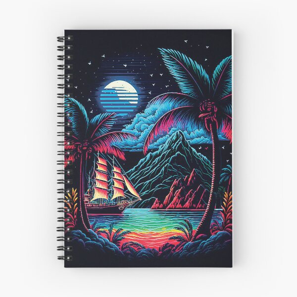 Item preview, Dark neon island ocean#1-1 designed and sold by FunArt4You.