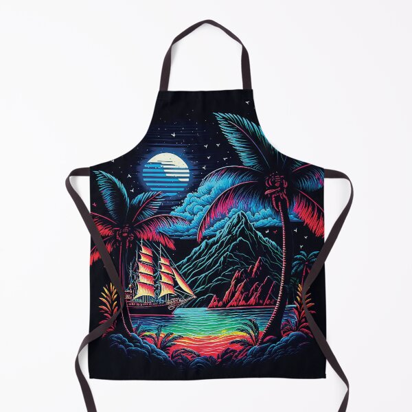 Item preview, Dark neon island ocean#1-1 designed and sold by FunArt4You.
