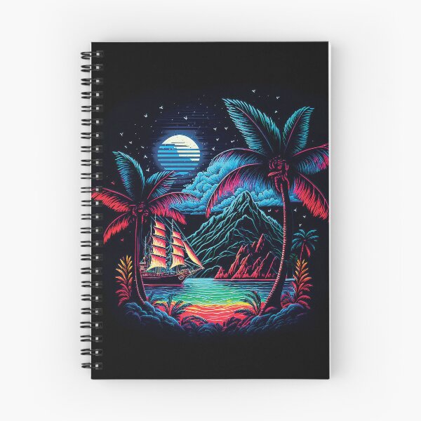 Item preview, Dark neon island ocean#1 designed and sold by FunArt4You.