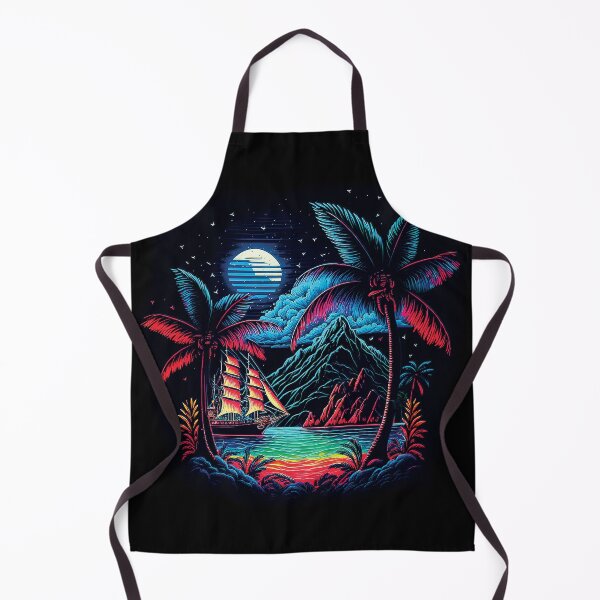 Item preview, Dark neon island ocean#1 designed and sold by FunArt4You.