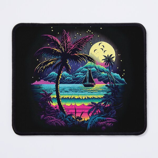 Item preview, Dark neon island ocean#3 designed and sold by FunArt4You.
