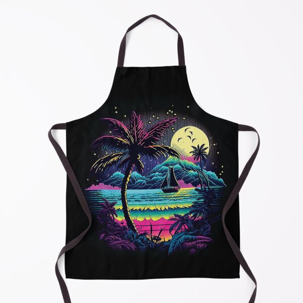 Item preview, Dark neon island ocean#3 designed and sold by FunArt4You.