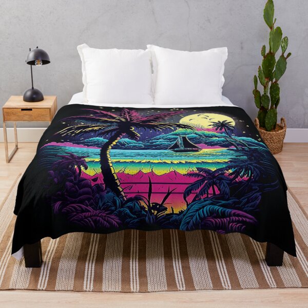 Item preview, Dark neon island ocean#3 designed and sold by FunArt4You.