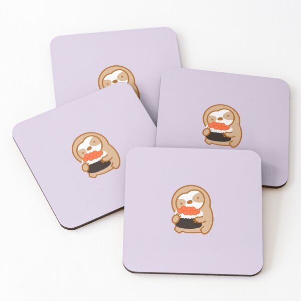 Item preview, Cute Salmon Roe Sushi Sloth designed and sold by theslothinme.