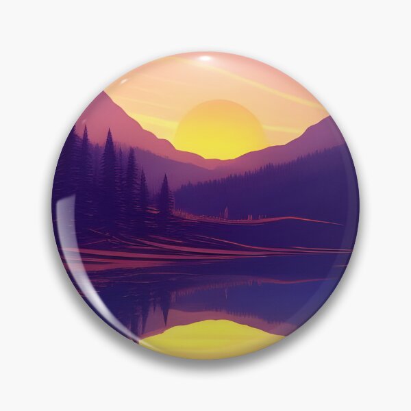 Item preview, Discover the Elegance and Charm of Our Collection of Minimalist Landscape and Lake Sunrise Prints designed and sold by supeart.