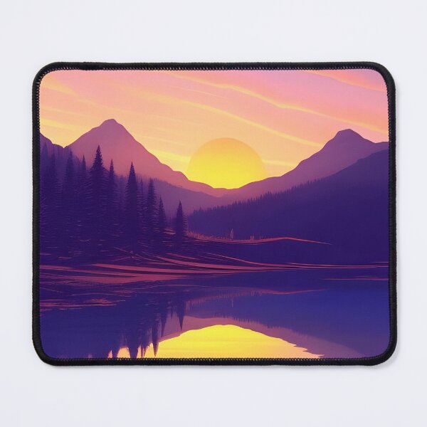 Item preview, Discover the Elegance and Charm of Our Collection of Minimalist Landscape and Lake Sunrise Prints designed and sold by supeart.