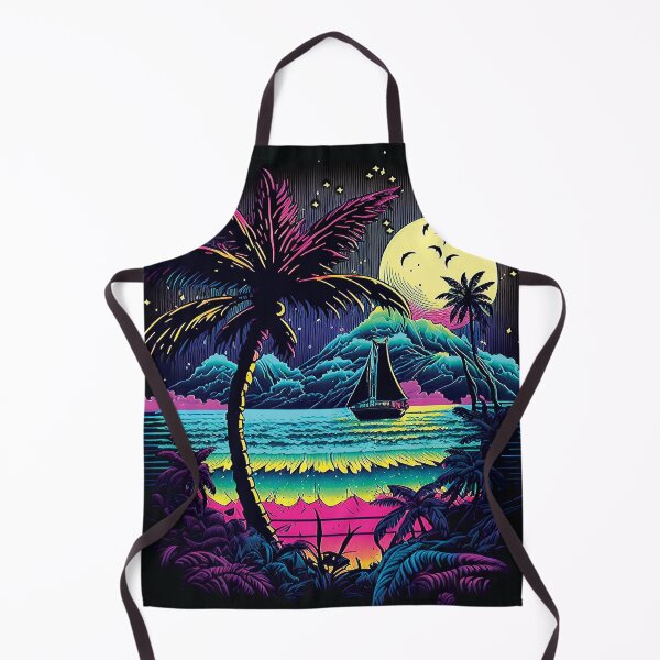 Item preview, Dark neon island ocean#3-1 designed and sold by FunArt4You.