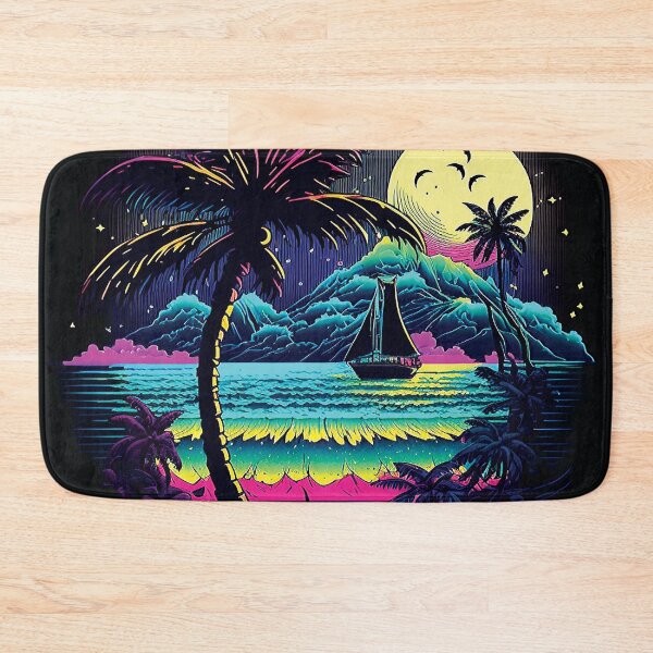Item preview, Dark neon island ocean#3-1 designed and sold by FunArt4You.
