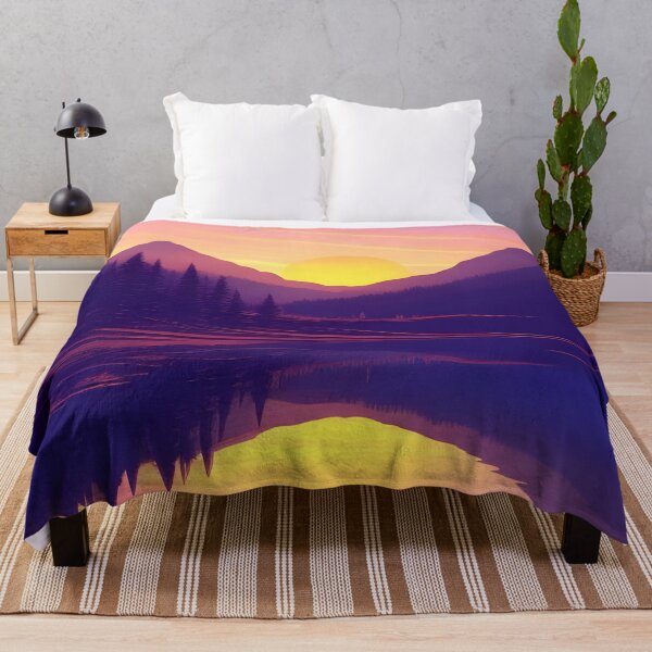 Item preview, Discover the Elegance and Charm of Our Collection of Minimalist Landscape and Lake Sunrise Prints designed and sold by supeart.