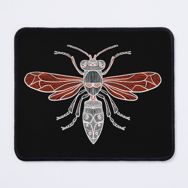 Item preview, White Wasp with red highlights designed and sold by DaveDanchuk.