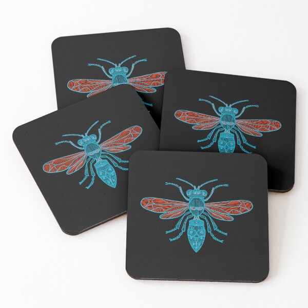 Item preview, Blue Wasp with red highlights designed and sold by DaveDanchuk.