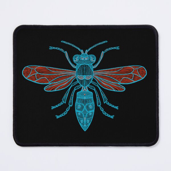 Item preview, Blue Wasp with red highlights designed and sold by DaveDanchuk.