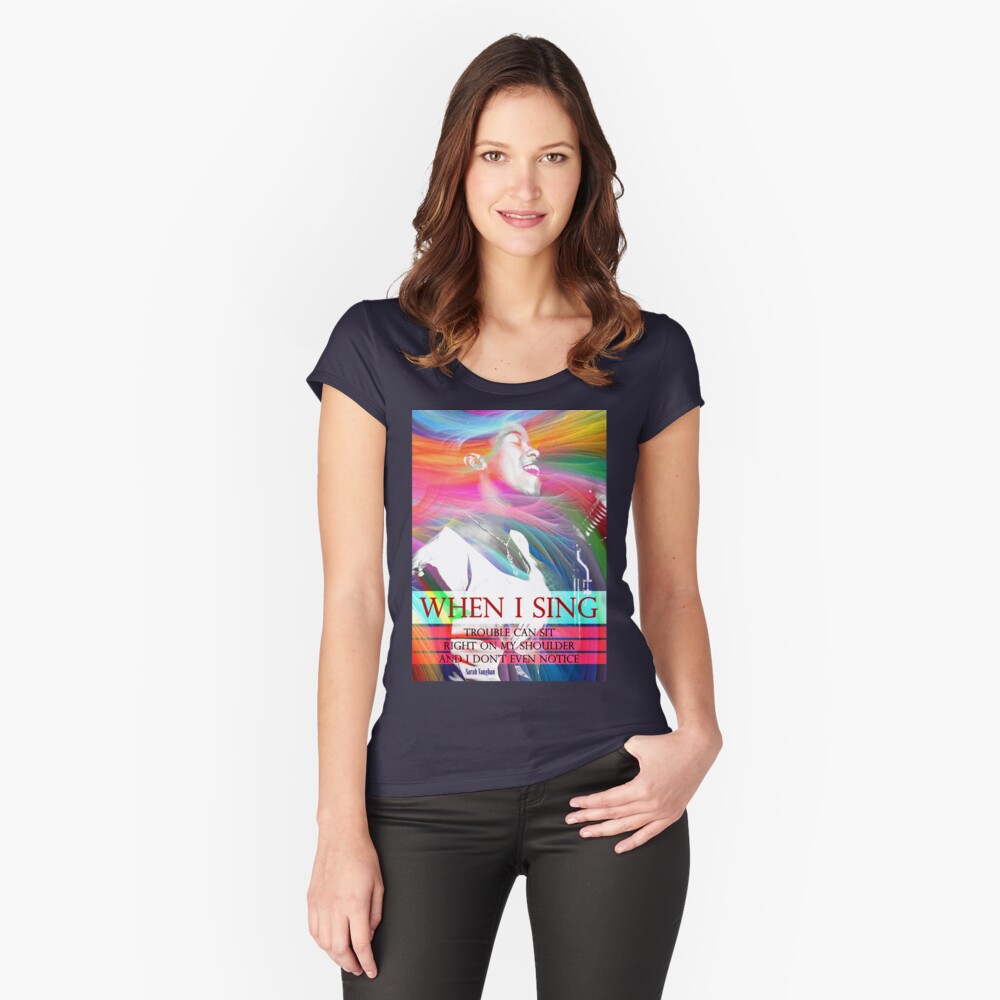 Sarah Vaughan Inspirational Quote Fitted Scoop T-Shirt
