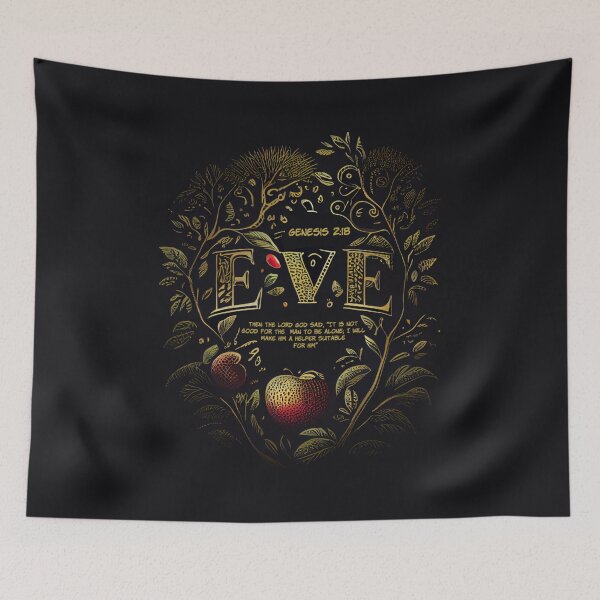 Item preview, Image with Text for Genesis 2:18 and Big Letters Saying EVE designed and sold by Art4Christ.