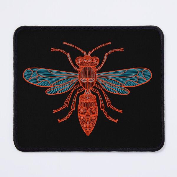 Item preview, Red Wasp with blue highlights designed and sold by DaveDanchuk.