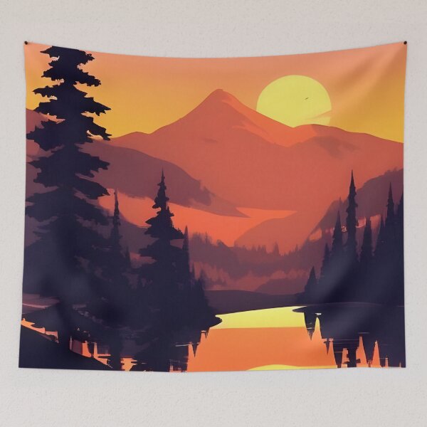 Item preview, Find the Perfect Minimalist Landscape Sunrise Water View Print for Your Personal Style and Taste designed and sold by supeart.