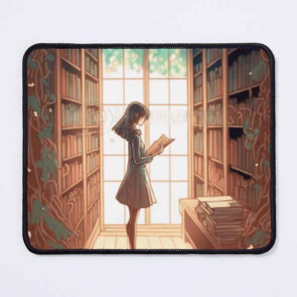 Item preview, Girl Reading in Magical Library Garden designed and sold by KatesCreates ..