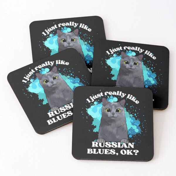 Item preview, I just really like Russian Blue cats OK? designed and sold by JoeyGraceCatCo.