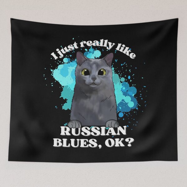 Item preview, I just really like Russian Blue cats OK? designed and sold by JoeyGraceCatCo.