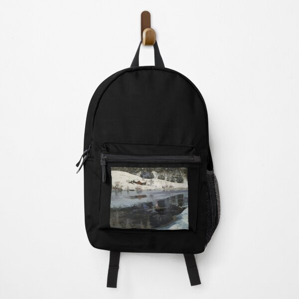 Item preview, Winter scenery - Winter at the River Simoa by Frits Thaulow designed and sold by AR-shop.