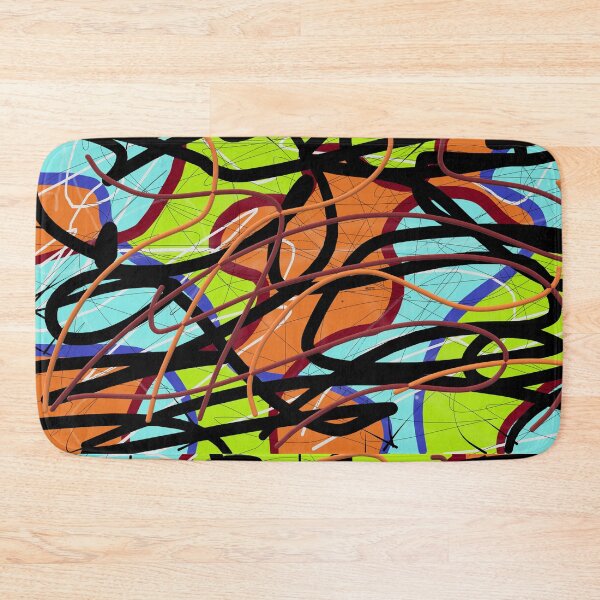 Item preview, Tangled - cool modern colorful intuitive abstract art designed and sold by AdzSpirit.