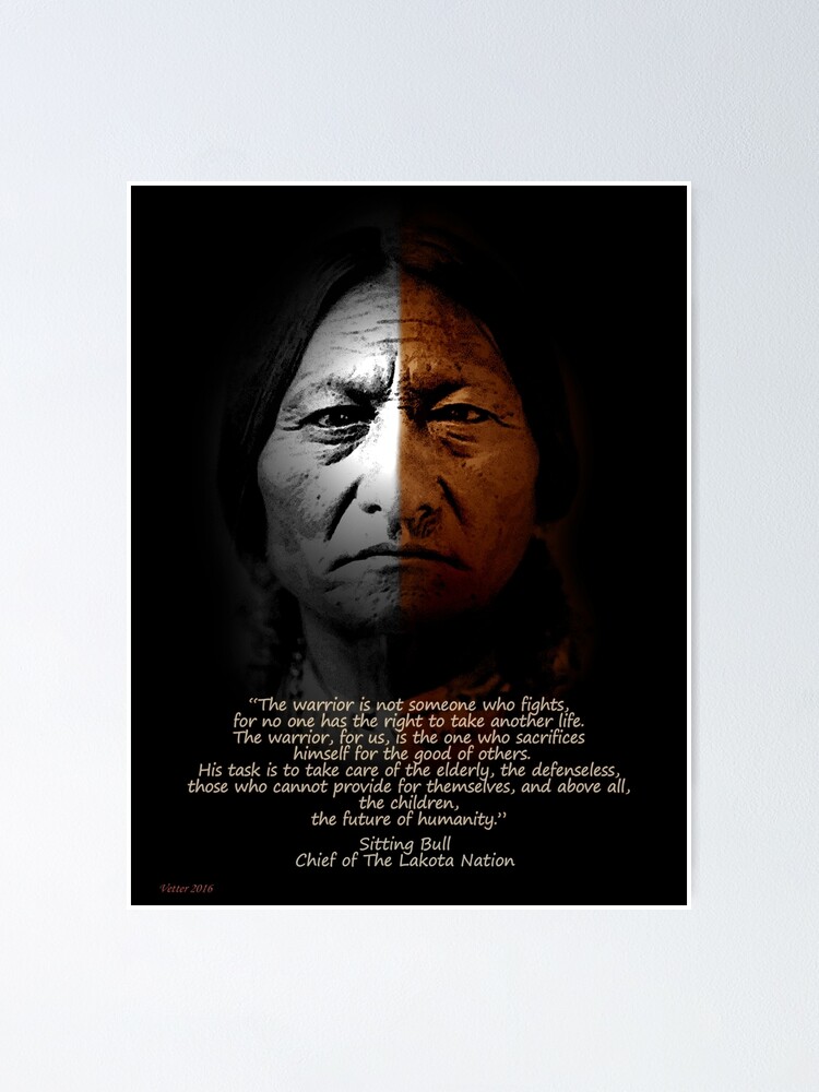 Poster Citation De Bull Warrior Assis Affiche Par Irisangel Redbubble