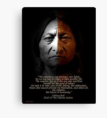 Sitting Bull Warrior Zitat. Poster Leinwanddruck