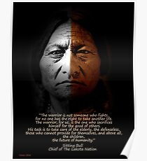 Sitting Bull Warrior quote. Poster Poster