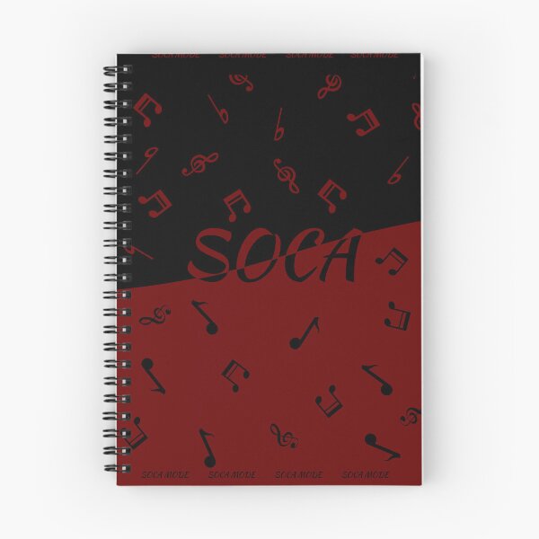 Item preview, Soca Music with Musical Notes on Black and Red Pattern - Soca Mode designed and sold by Soca-Mode.