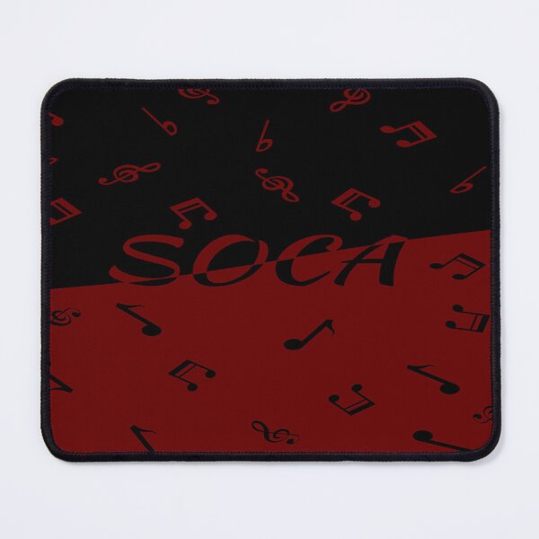 Item preview, Soca Music with Musical Notes on Black and Red Pattern - Soca Mode designed and sold by Soca-Mode.