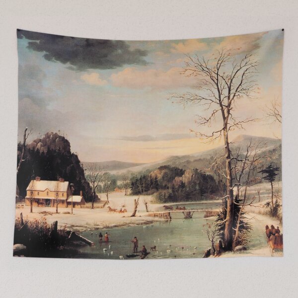 Item preview, Winter scenery -  A Christmas Party by George Henry Durrie designed and sold by AR-shop.