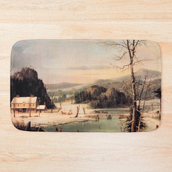 Item preview, Winter scenery -  A Christmas Party by George Henry Durrie designed and sold by AR-shop.