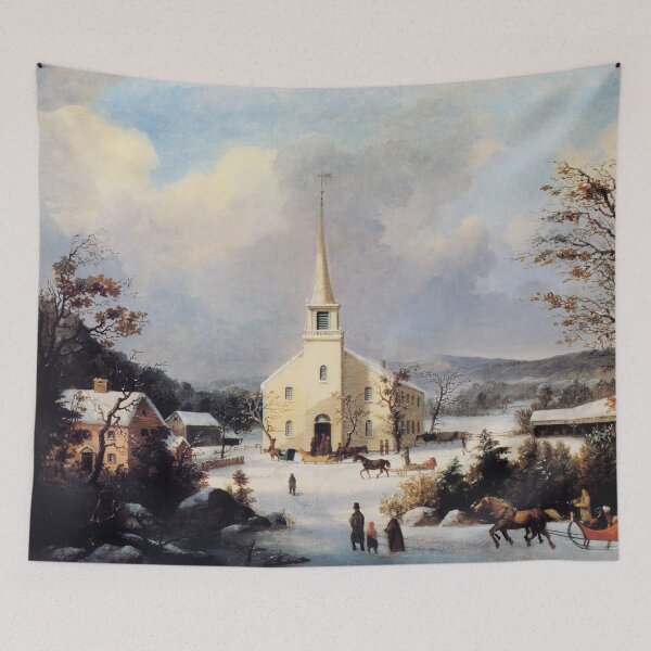 Item preview, Winter scenery -  Going to Church by George Henry Durrie designed and sold by AR-shop.