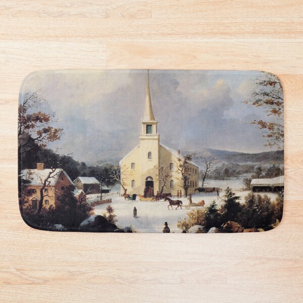 Item preview, Winter scenery -  Going to Church by George Henry Durrie designed and sold by AR-shop.