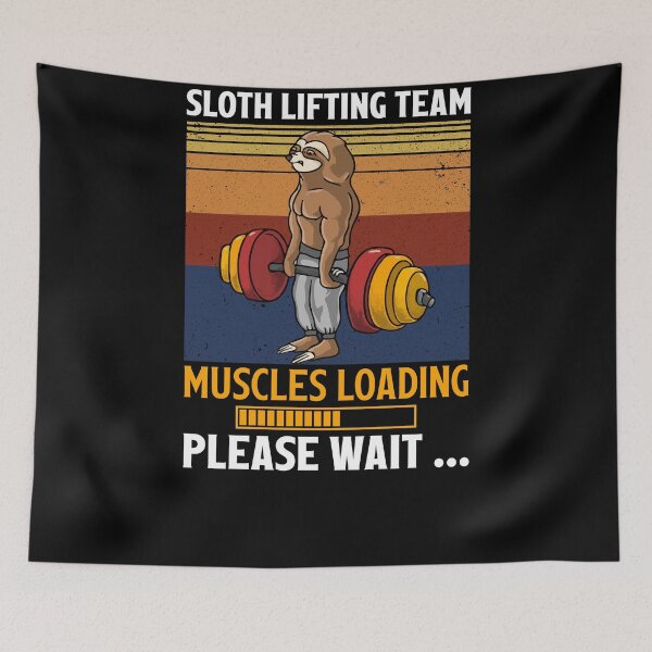 Item preview, Sloth lifting weights-funny gift for bodybuilders or gym rats designed and sold by BRtisticDesigns.