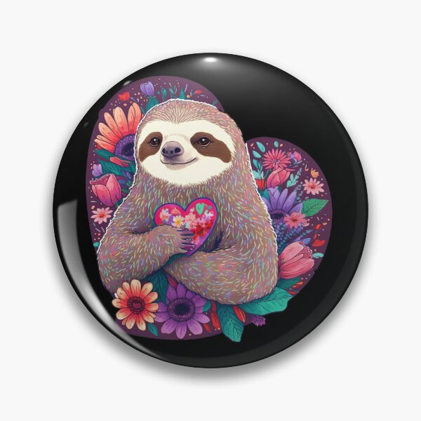 Item preview, Adorable Sloth, Anniversary Gift, Cute Sloth, Valentines Day Gift, Colorful designed and sold by MorphicPrints.