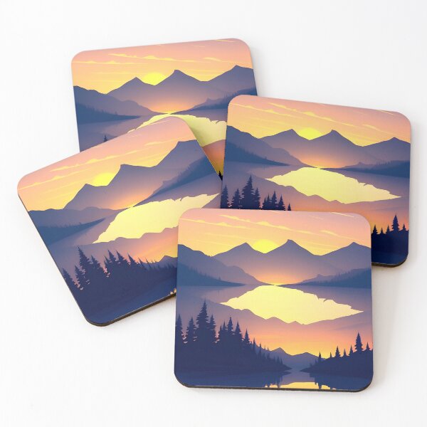 Item preview, Minimalist Landscape Sunrise View and Trees Prints: The Perfect Way to Enhance Your Space designed and sold by supeart.