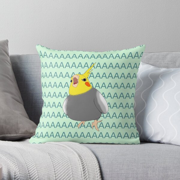 cockatiel AAAAA Throw Pillow