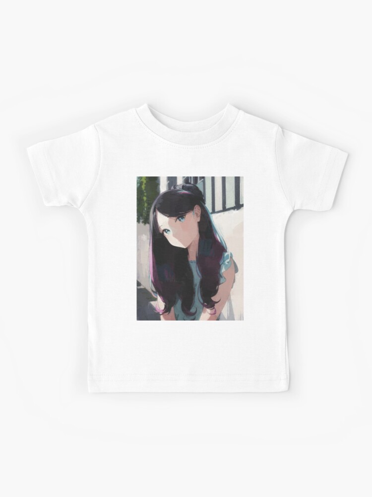 Cute anime girl profile Kids T-Shirt for Sale by emai-art