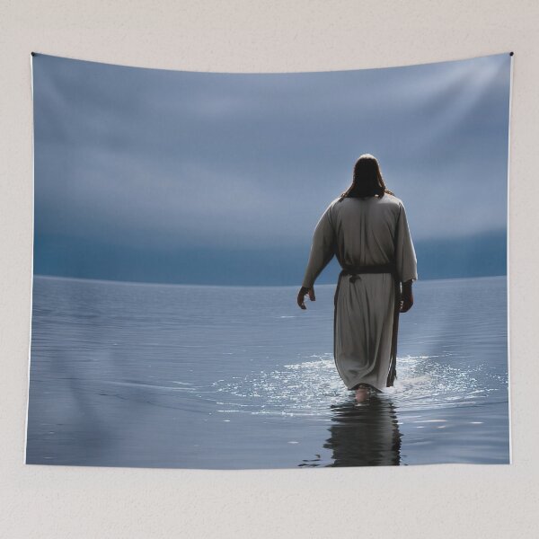 Item preview, Jesus walking on water designed and sold by ThroughHisGrace.