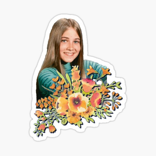 Marcia Brady Flowers Sticker