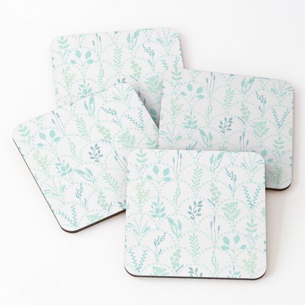 Item preview, Teal Wildflowers Cross-stitch Scallop designed and sold by Valerie Englehart.