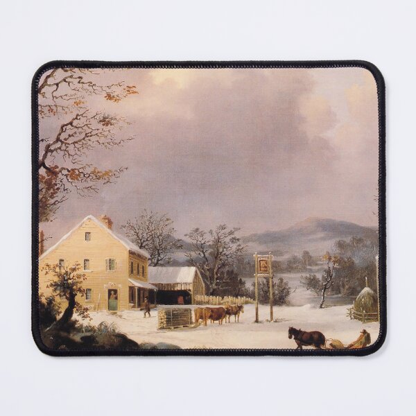 Item preview, Winter scenery - Jones Inn, Winter by George Henry Durrie designed and sold by AR-shop.