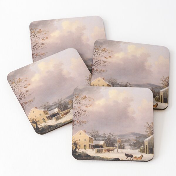 Item preview, Winter scenery -  Jones Inn, Winter by George Henry Durrie designed and sold by AR-shop.
